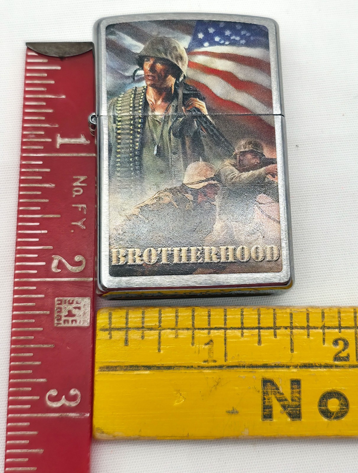 BROTHERHOOD 2015 Marine Corps Zippo Cigarette Lighter New in Box USMC ~Video