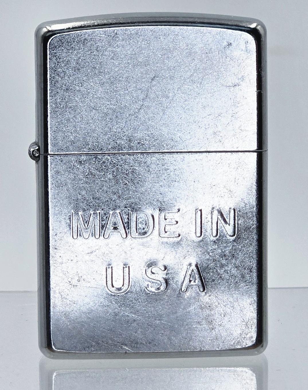 Zippo G 13 Made in USA Street Chrome Lighter NOS Unfired Orange Sticker NIB