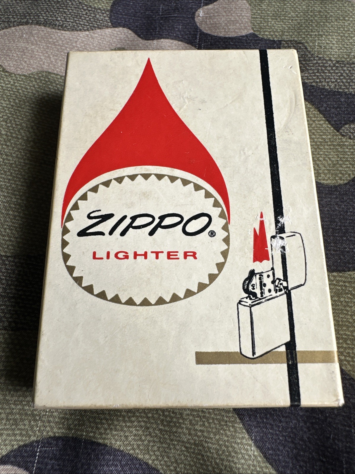 1960s 1970s Vintage Zippo Lighter Box – BOX ONLY – Lot #92