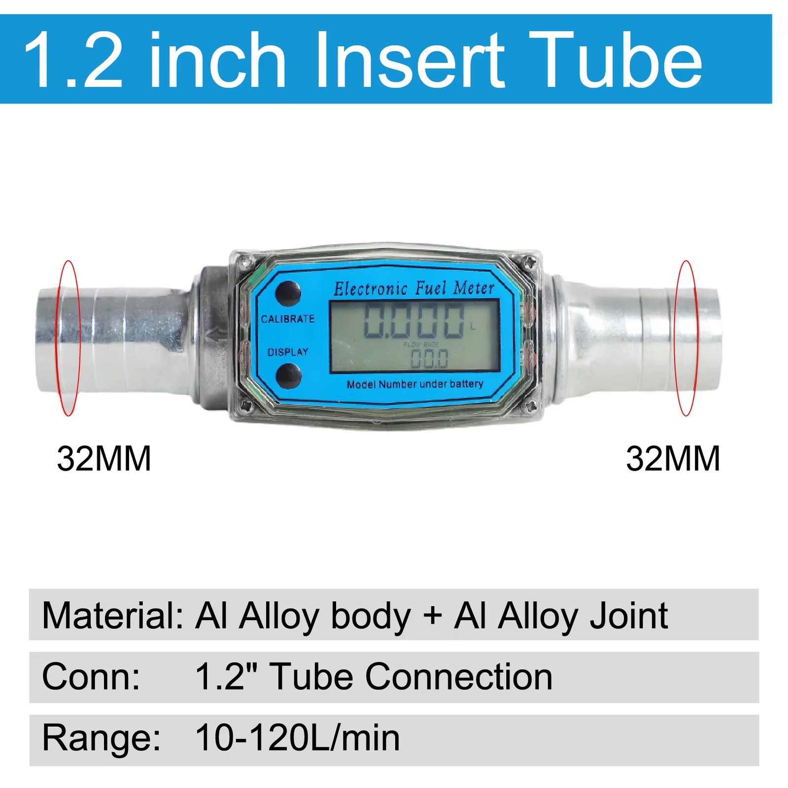 Electronic Turbine Fuel Flow Meter G3/4 G1 G1.5 G2 Inch Diesel Petrol Water Digi