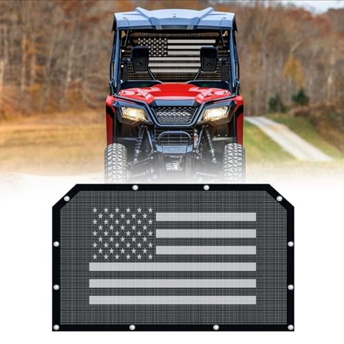 Soft Rear Window Net & Transparent Dust Screen with USA Flag Design –