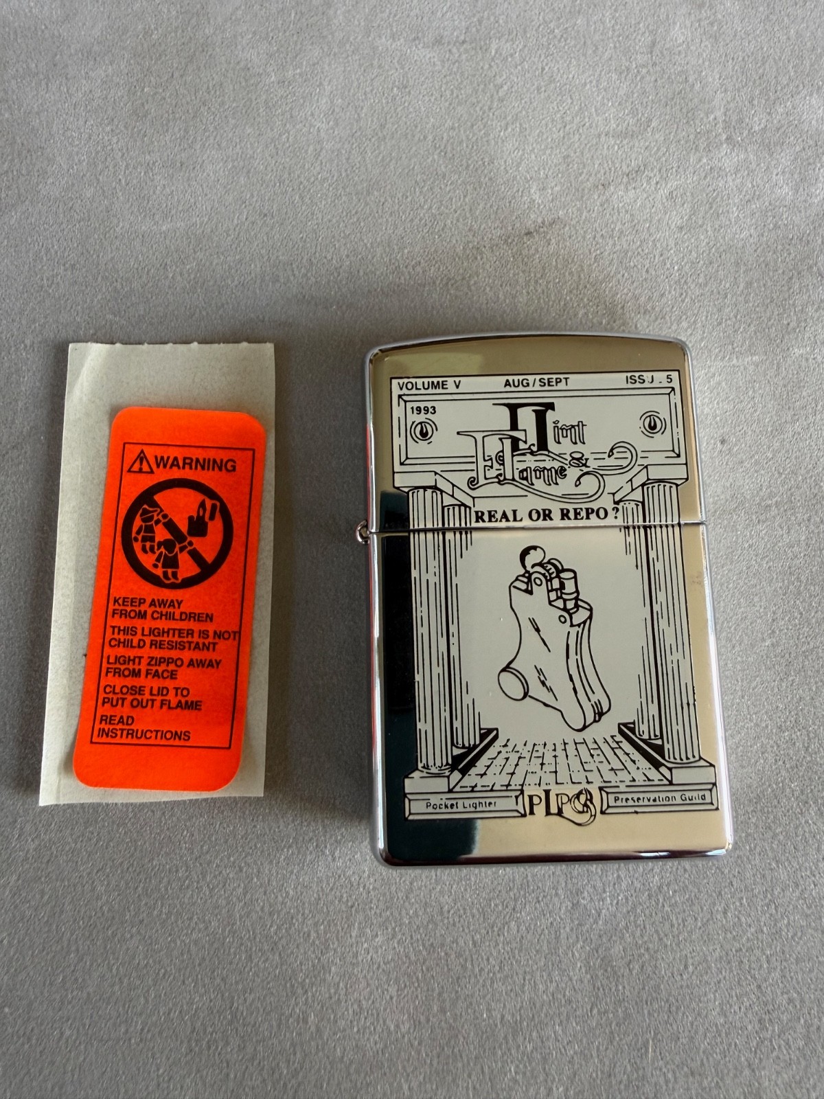 New, never fired 1997 Zippo Lighter Real or Repro/PLPG The Collectors Choice