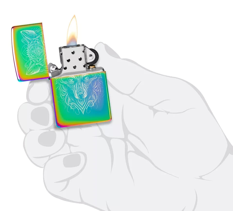 Zippo Mystic Wolf Design Multi Color 46176
