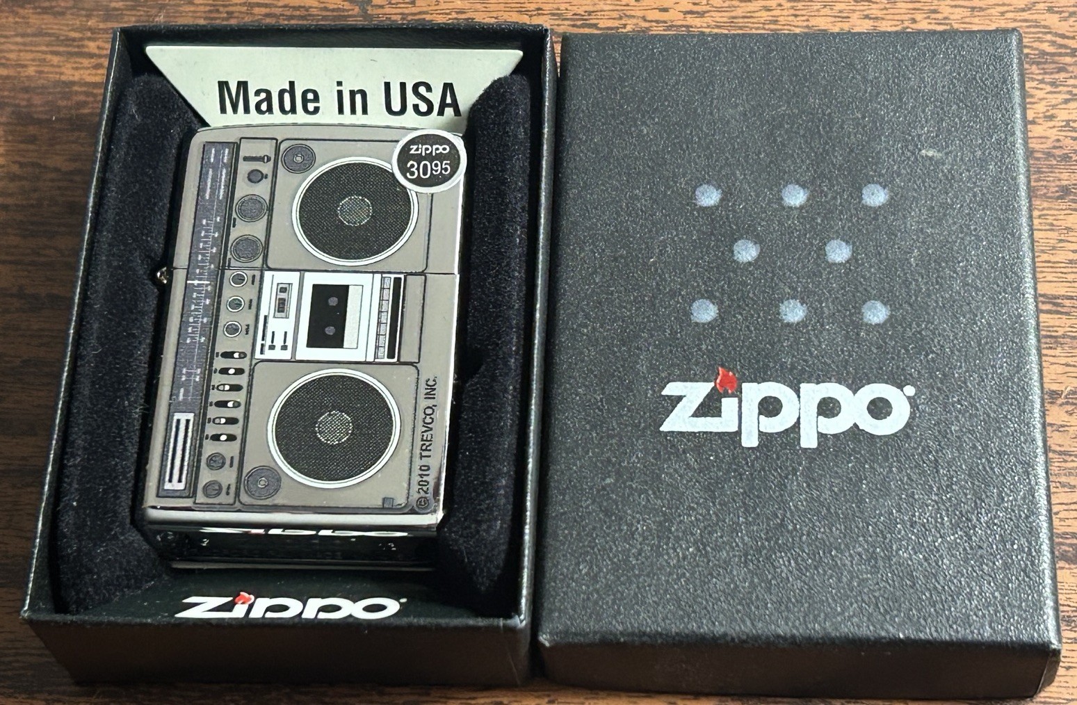 Trevco Boombox Zippo ~ New w/ Sticker & Box