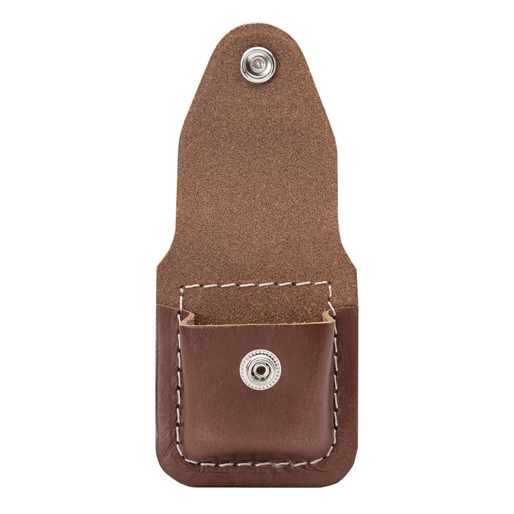 Zippo Brown Leather Lighter Pouch With Clip, Item 67010, New In Box