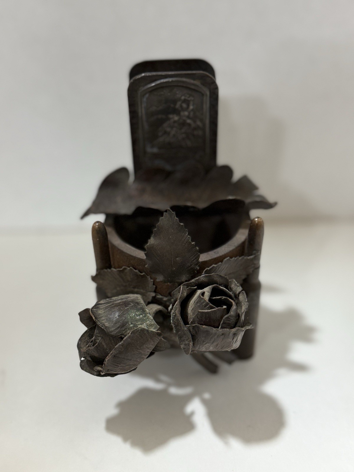 Military War Trench Art Artillery Ashtray Cigarette Holder Matches Exceptional