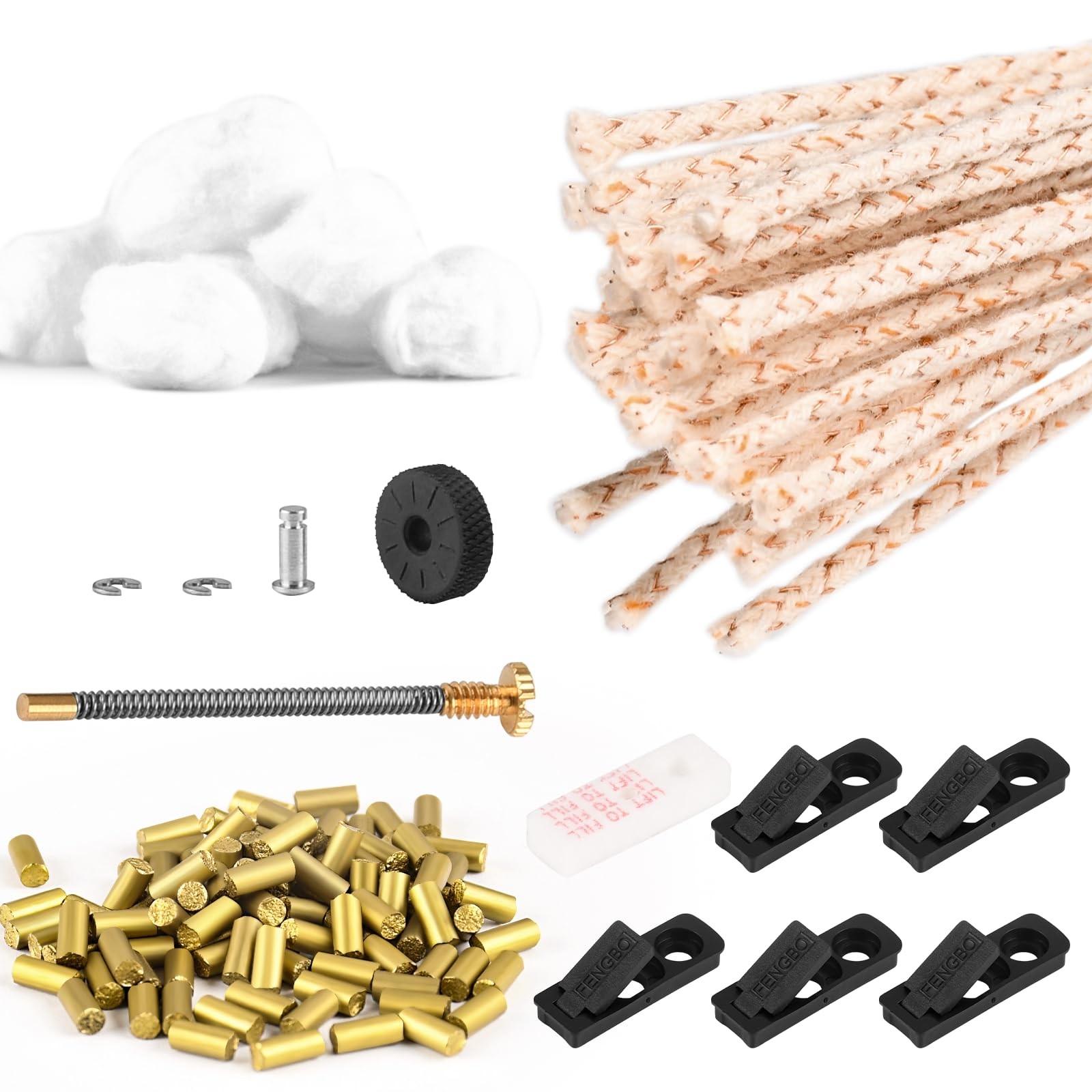 Universal Lighter Repair Kit for Kerosene Lighters (Flint, Spring 2, Gold