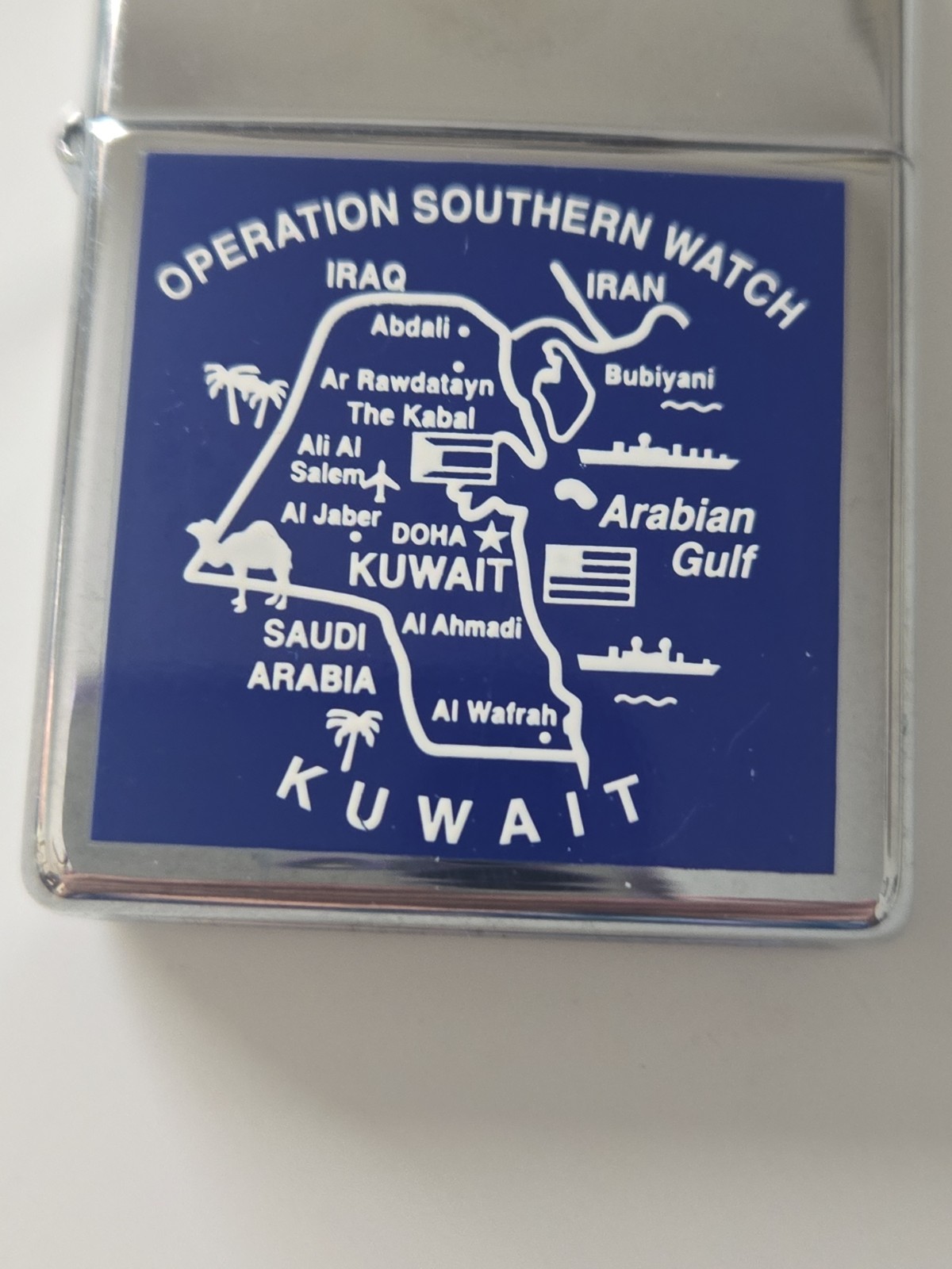 Zippo 2002 Operation Southern Watch Kuwait Chrome