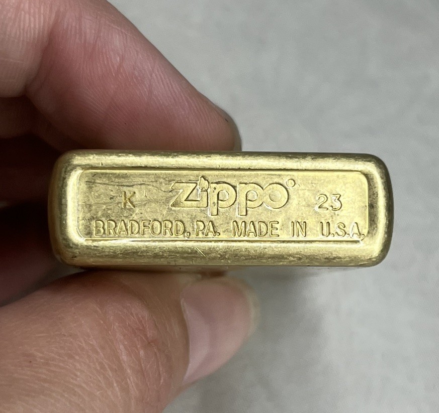 Zippo 49477, Classic Tumbled Brass Finish Lighter Windproof USA Sparks K 23 2023