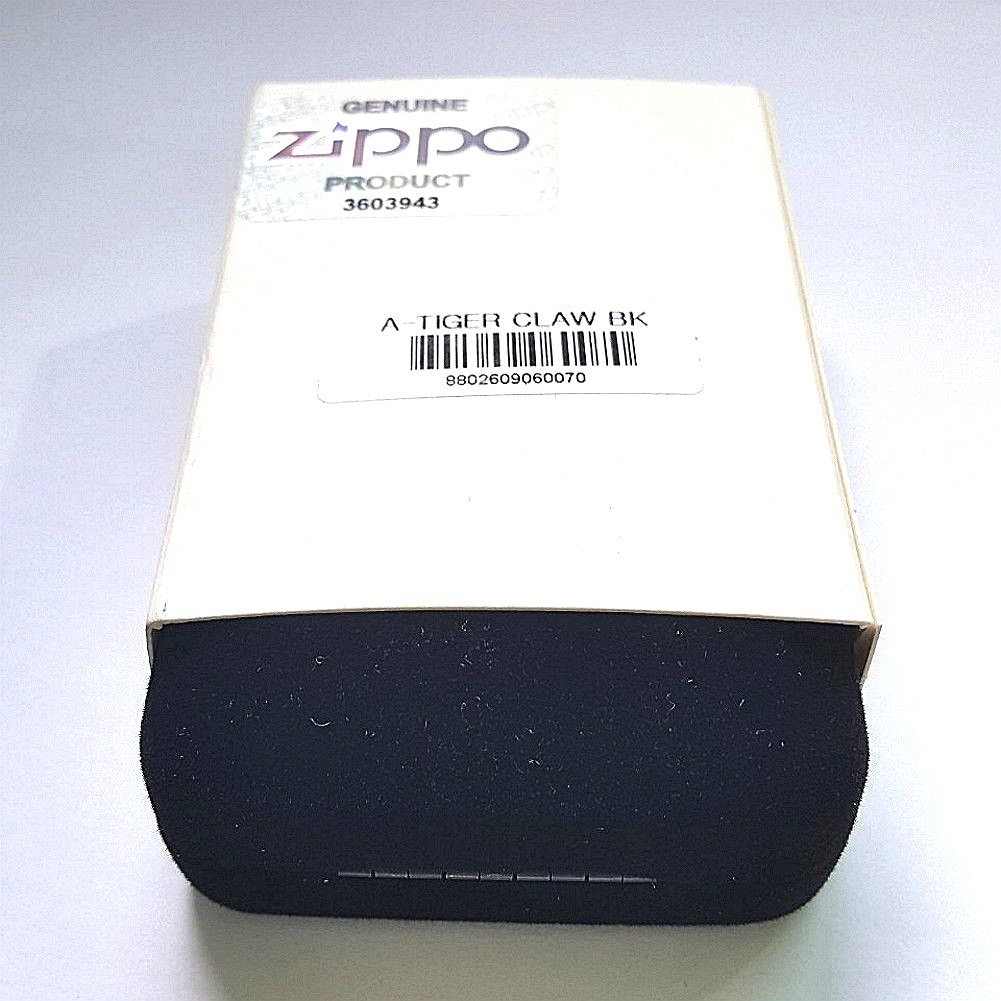 Zippo Tiger Claw BK Lighter Genuine Authentic Org Packing 6 Flints set Free GIFT