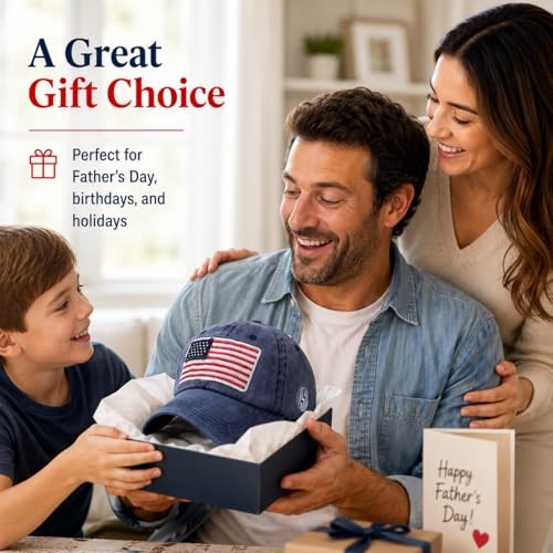 2-Pack USA Flag Hats for Men Baseball American Flag Hats for Men USA Nany+nany