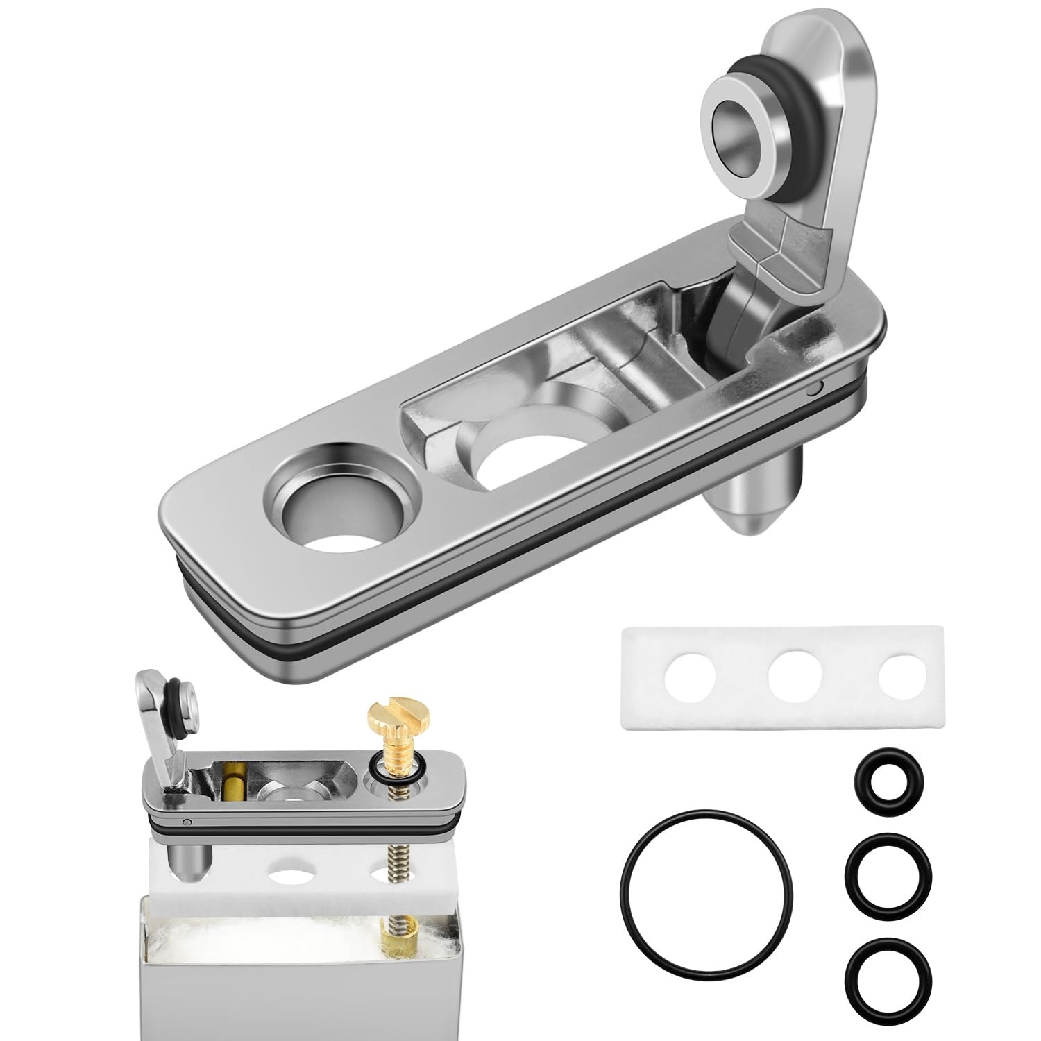 2 Set Lighter Gasket Seal Metal Repair Insert Accessories Sliver 2pcs