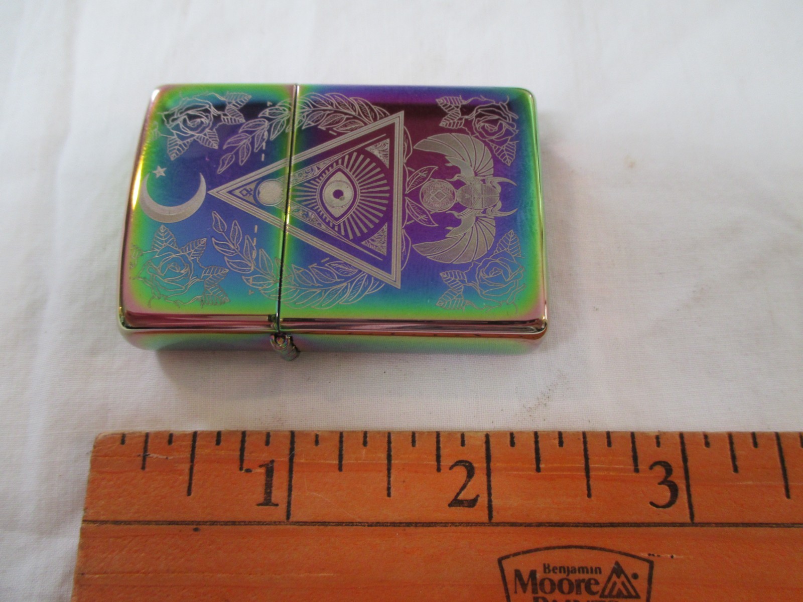 Zippo Windproof Lighter Eye of Providence Design Multi Color. Sealed. 49061