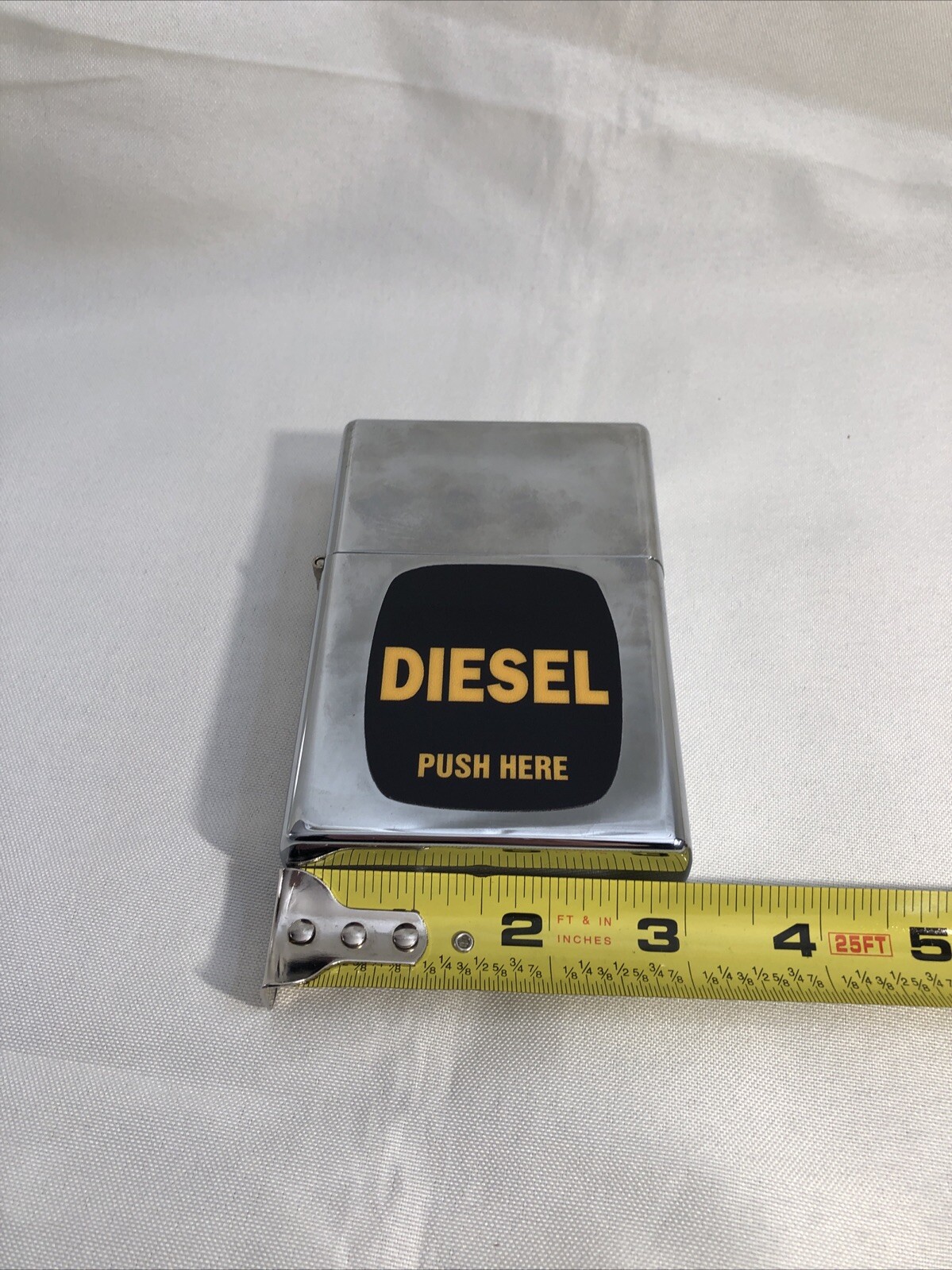 Giant Jumbo Size Chrome Lighter 4.5”x3” “Diesel”
