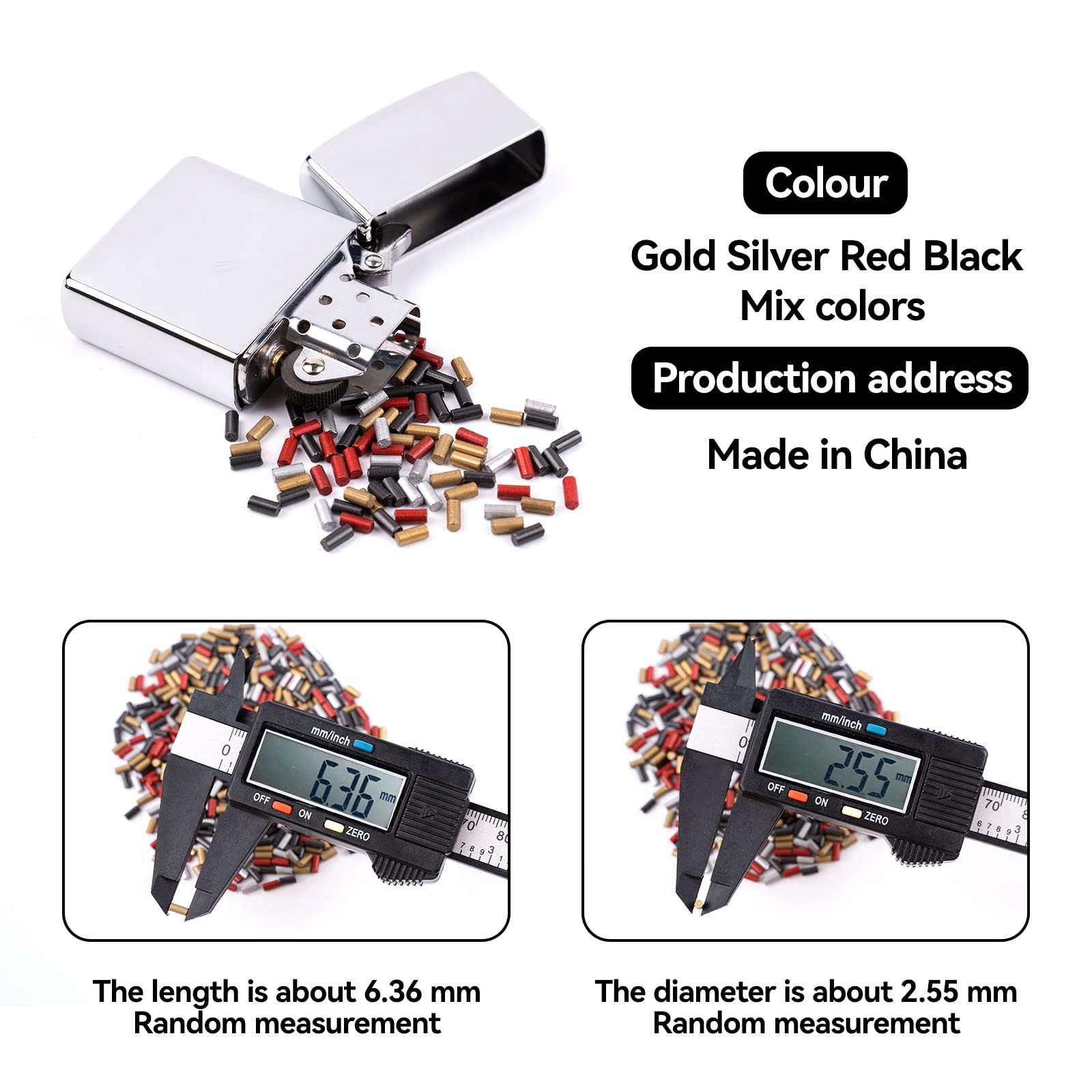 500Pcs Flint Refills for Lighter, Replacement Flints Lighters, 500pcs