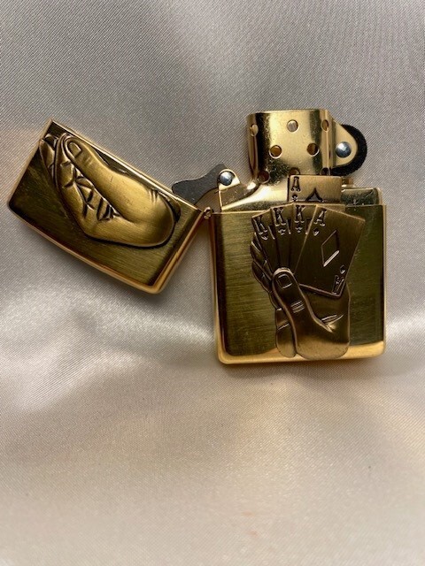 ZIPPO Brass „Full House“ Barrett Smythe Lighter #254BBS B151 . New & unfired.