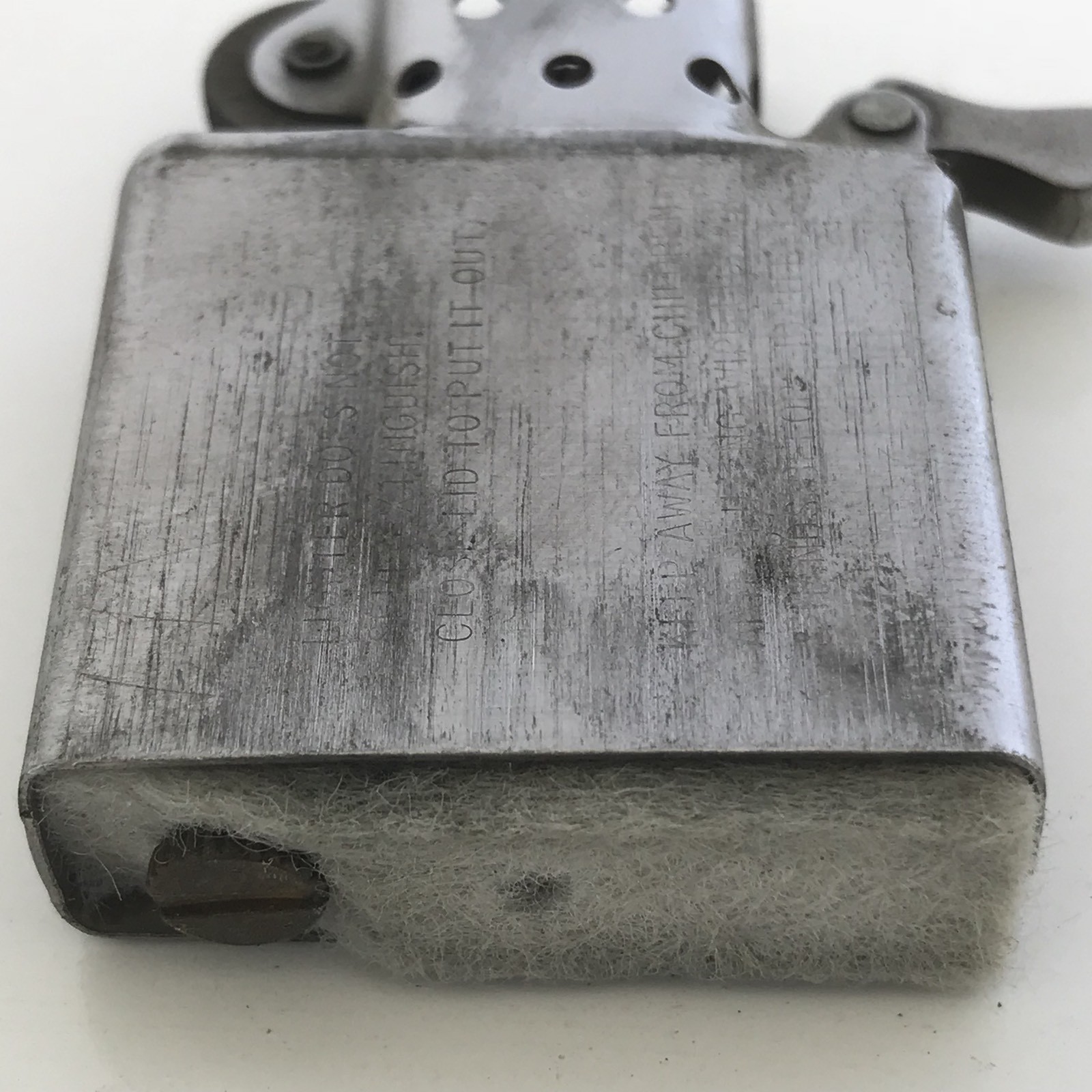 Vintage 1990s Zippo Scrolled Chrome Lighter Monogramed CORT 2 1/4″ X 1 1/2″