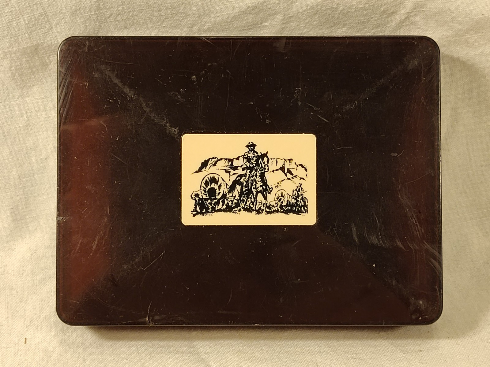 Vintage Zippo Playing Card Box Plastic Amber Double Slot