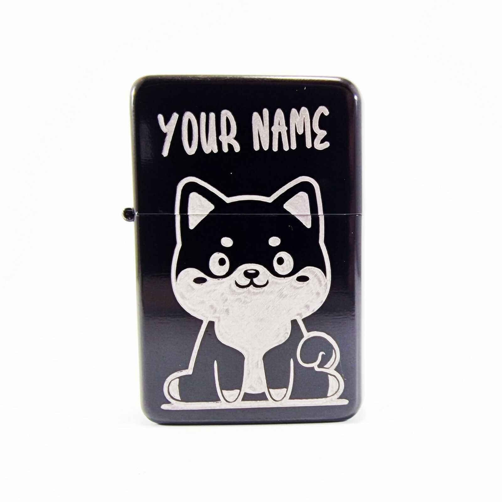 BRAND NEW – DESIGNED BRUSHED STYLED CIGARETTE PETROL LIGHTER – Custom Shiba