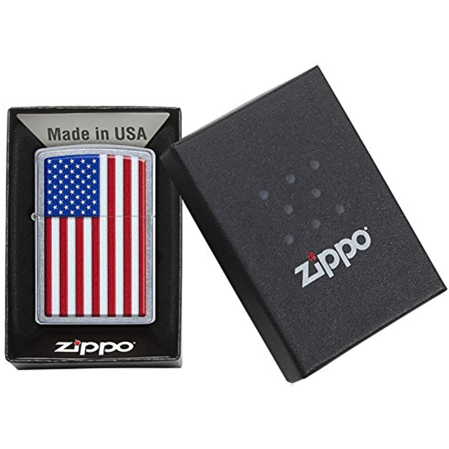 Zippo 29722 Patriotic Street Chrome Pocket Lighter, Multi, One Size