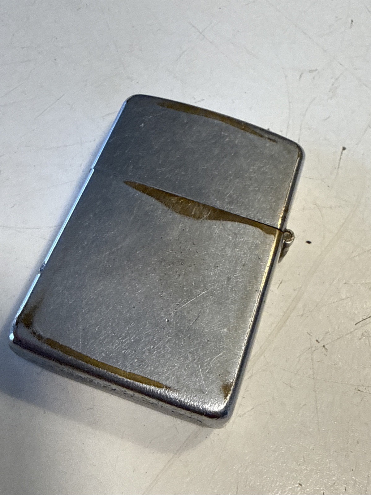 Vtg JOHN J. BEANS 1954-55 Chrome Zippo Lighter Pat Pend Matching Insert