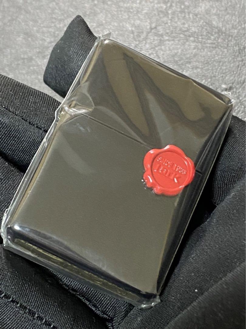 Zippo 1937 Replica Lark Sealing Stamp Black Red 2 Sided Processing Lighter Japan