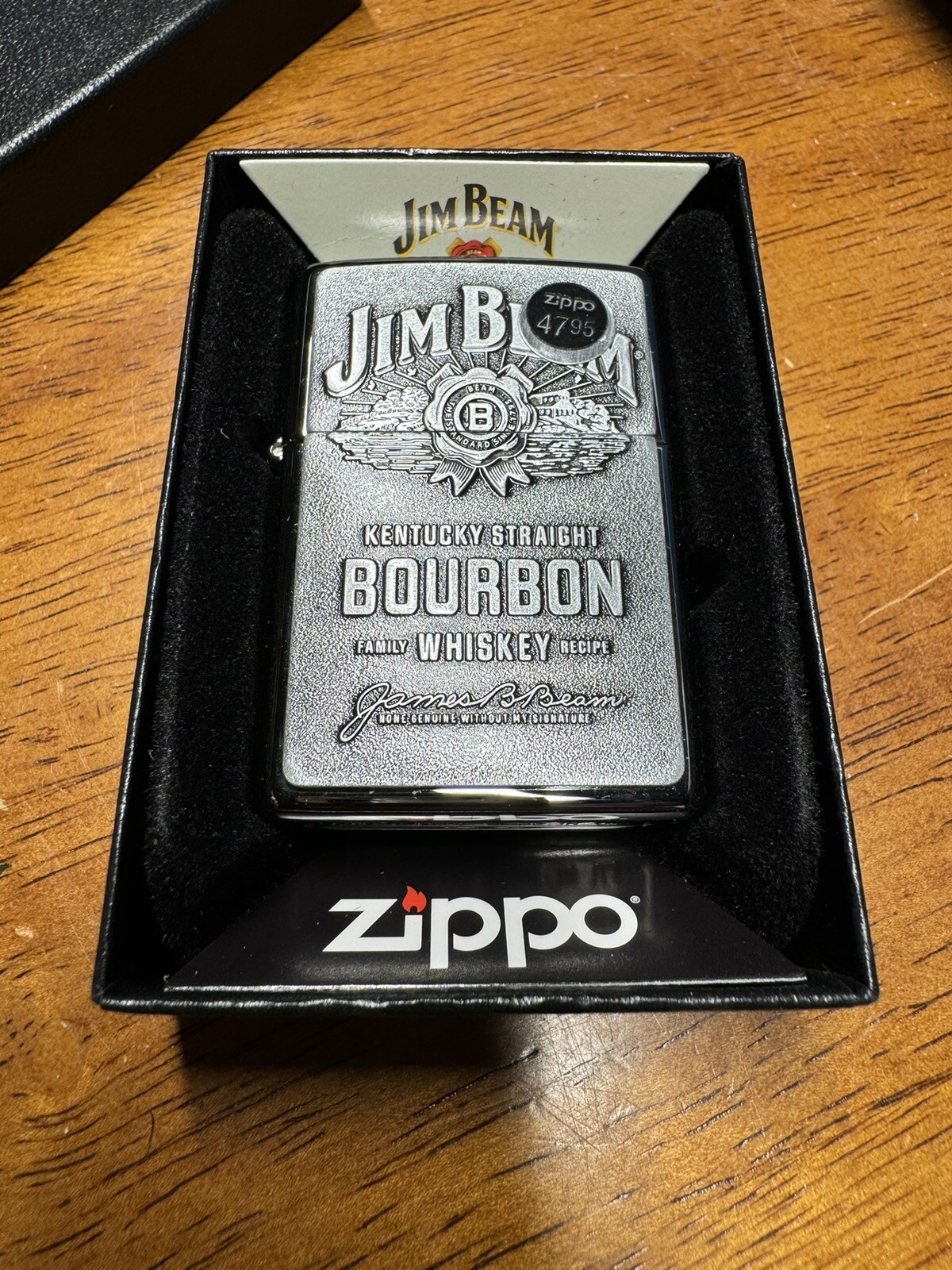 Zippo Jim Beam Whiskey Textured Logo Lighter – 250JB 928 – New