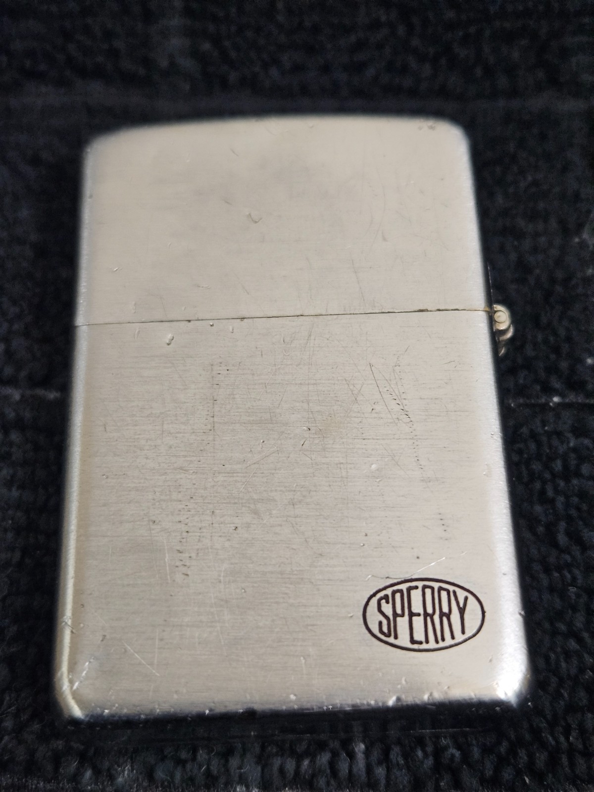 Vintage Sperry Gyroscope Co. Zippo – 1958 – brushed chrome – USED