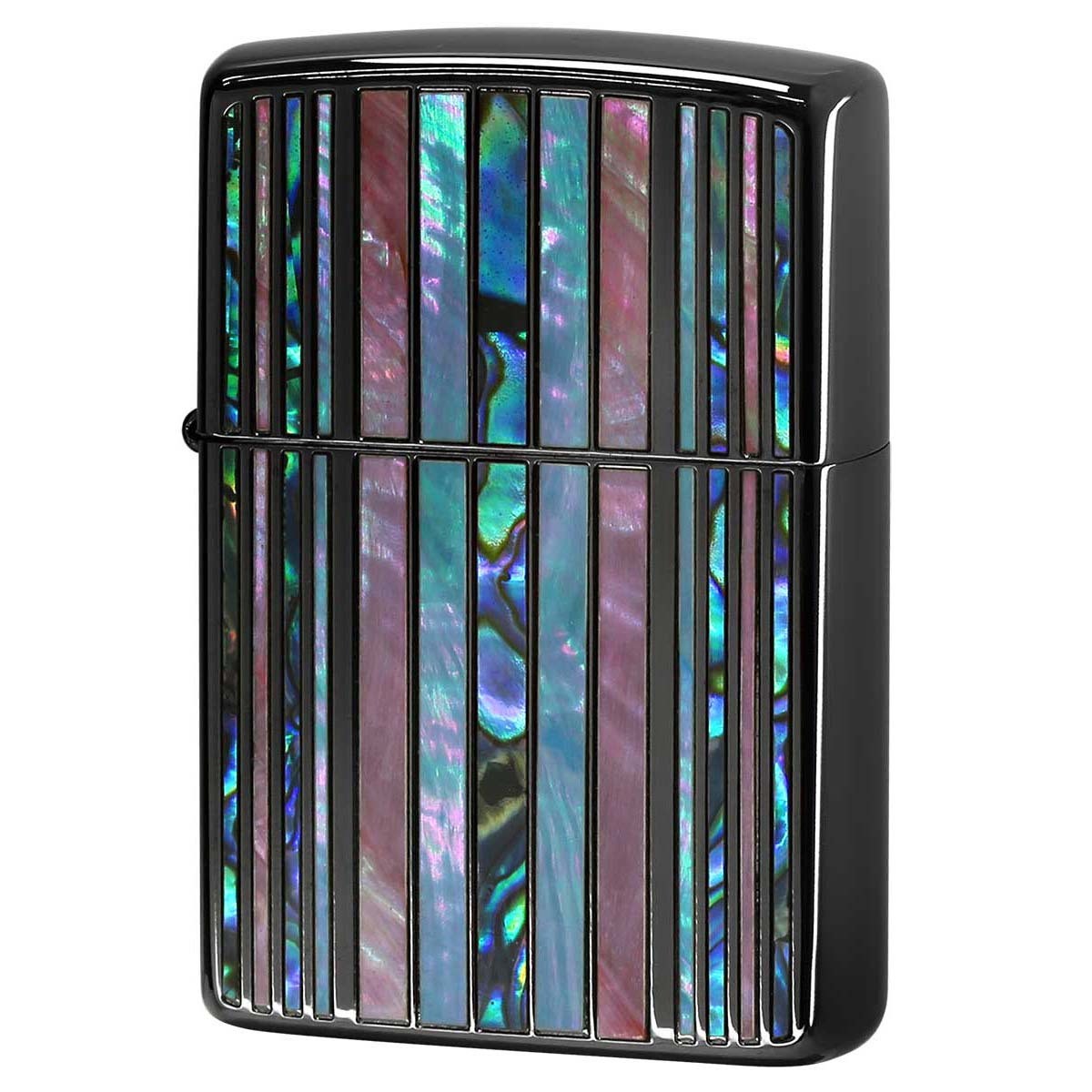 Zippo Zippo lighter shell mother of pearl stripe black SHELL STRIPE BK 1201S832