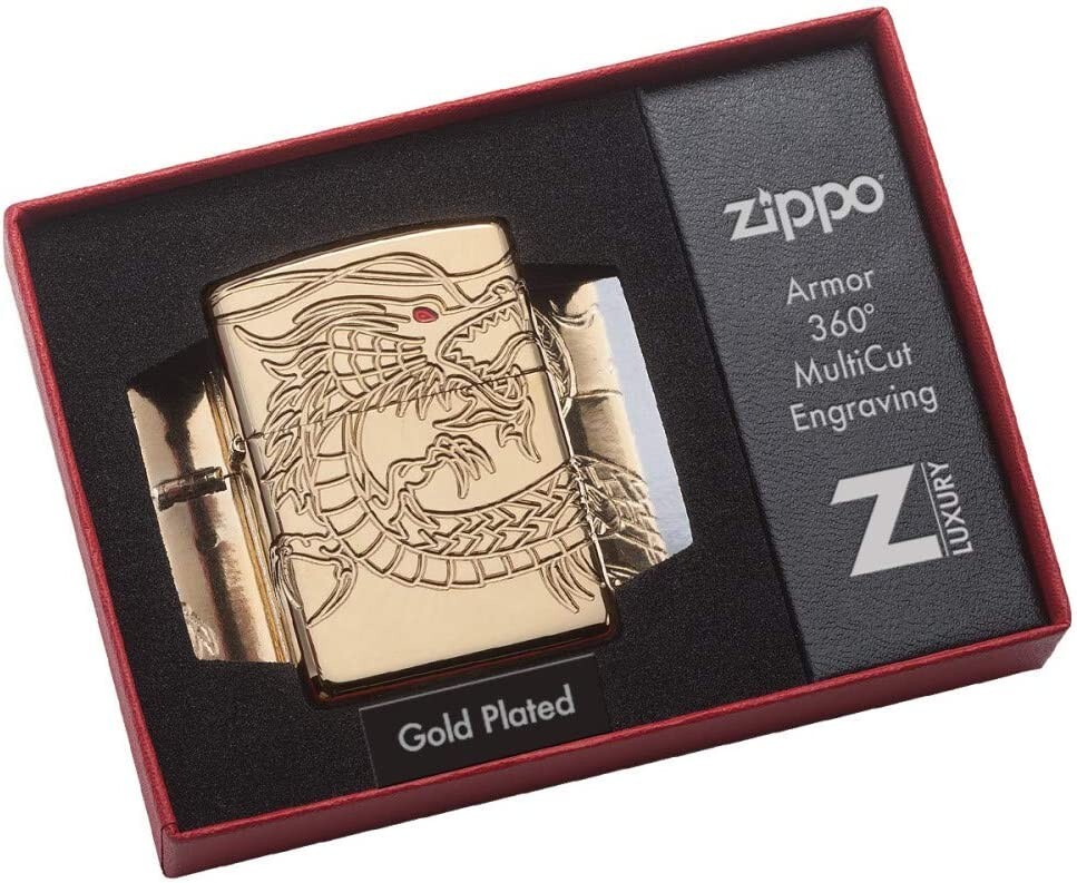 Zippo Armor Chinese Dragon High Polish Gold Plate – Zippo 29265