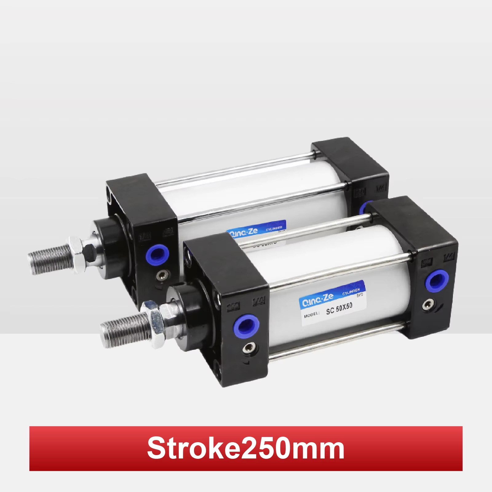 SC Series Pneumatic Cylinder Aluminum Double Acting Tie Rod Type Bore 32‑63mm St