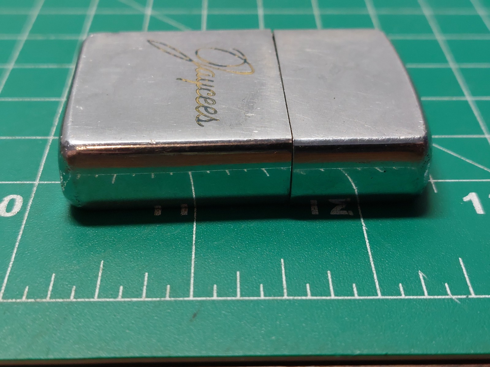 Vintage JAYCEES Advertising Zippo Lighter 1960s Damaged Hinge No Spark 2517191