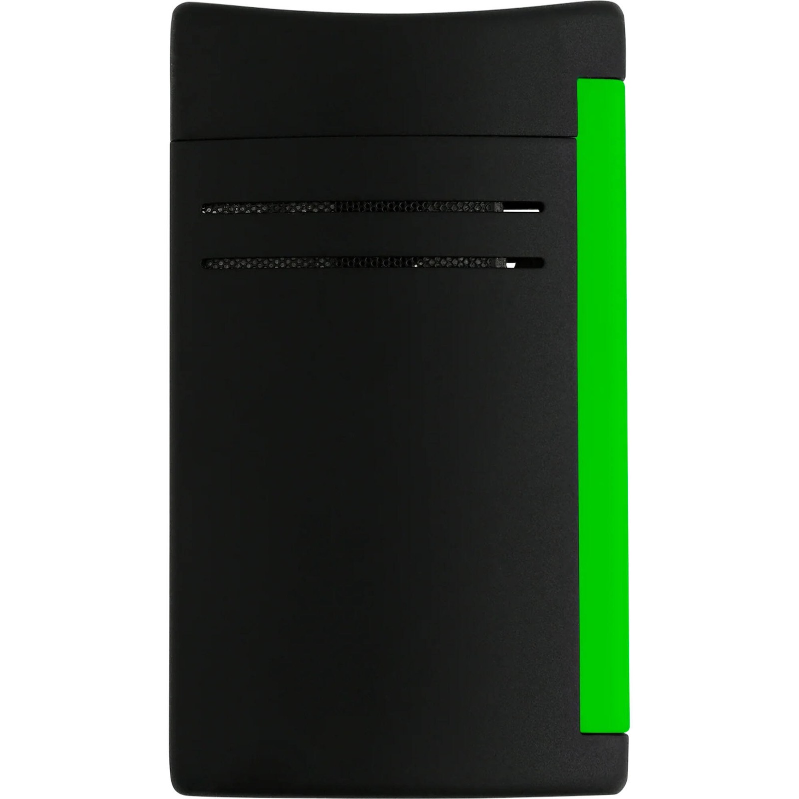 S.T. Dupont Lighter Maxijet Matte Black Lacquer and Fluo Green Trigger 20172