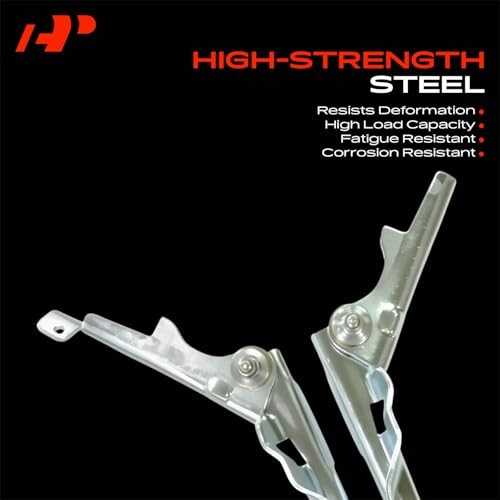 Set of 2 Front Driver and Passenger Hood Hinges | Compatible with Ford