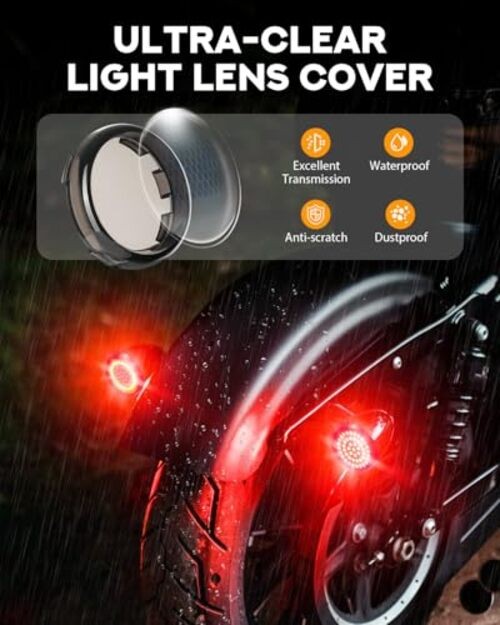 New 1157 LED Motorcycle Rear Turn Signals Bulbs 2 Inch Bullet Lights with