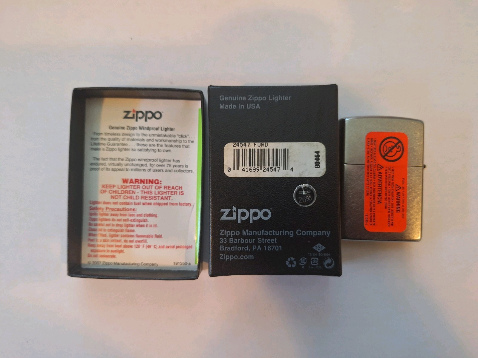 Vintage Zippo Ford Motor Company Aurora Flare Lighter Neon Smoke Graphic NIB NOS