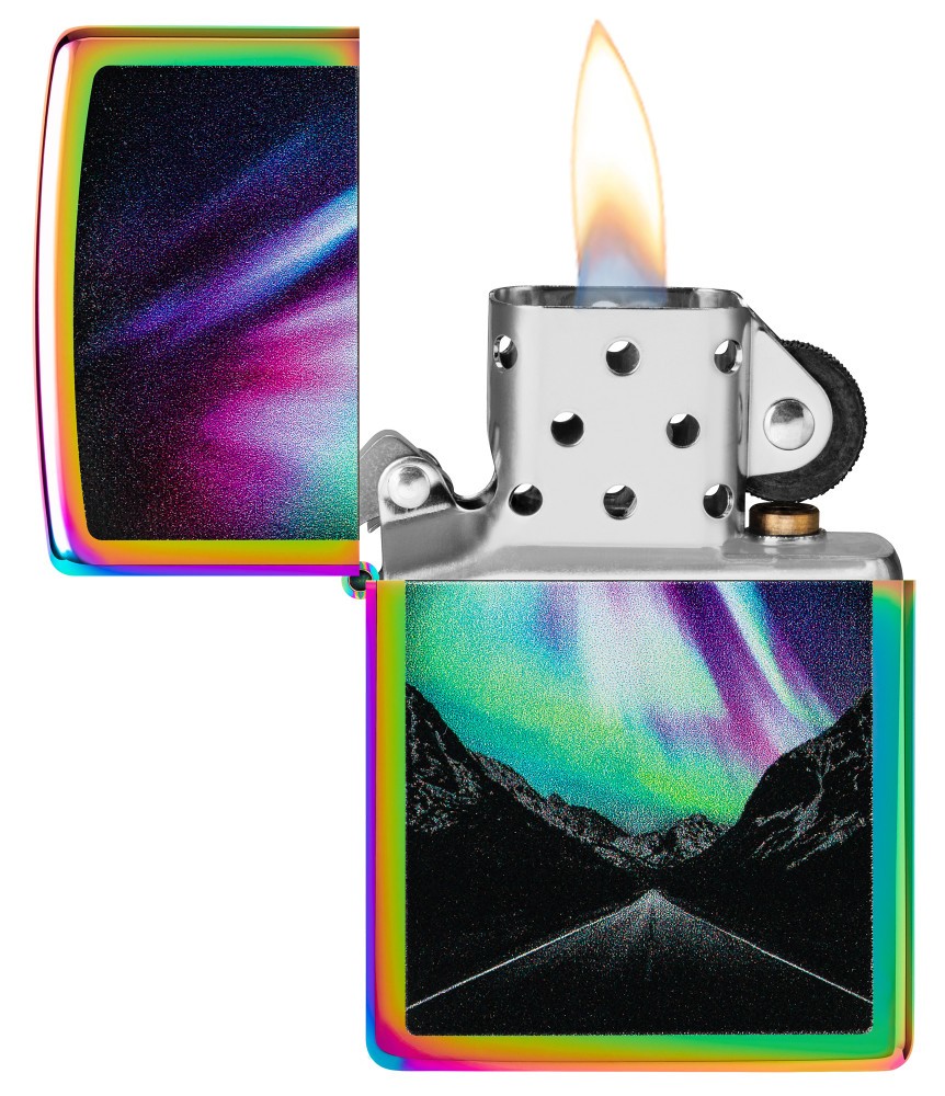 Zippo Aurora Road Design Multi Color Windproof Pocket Lighter, 46236-000003