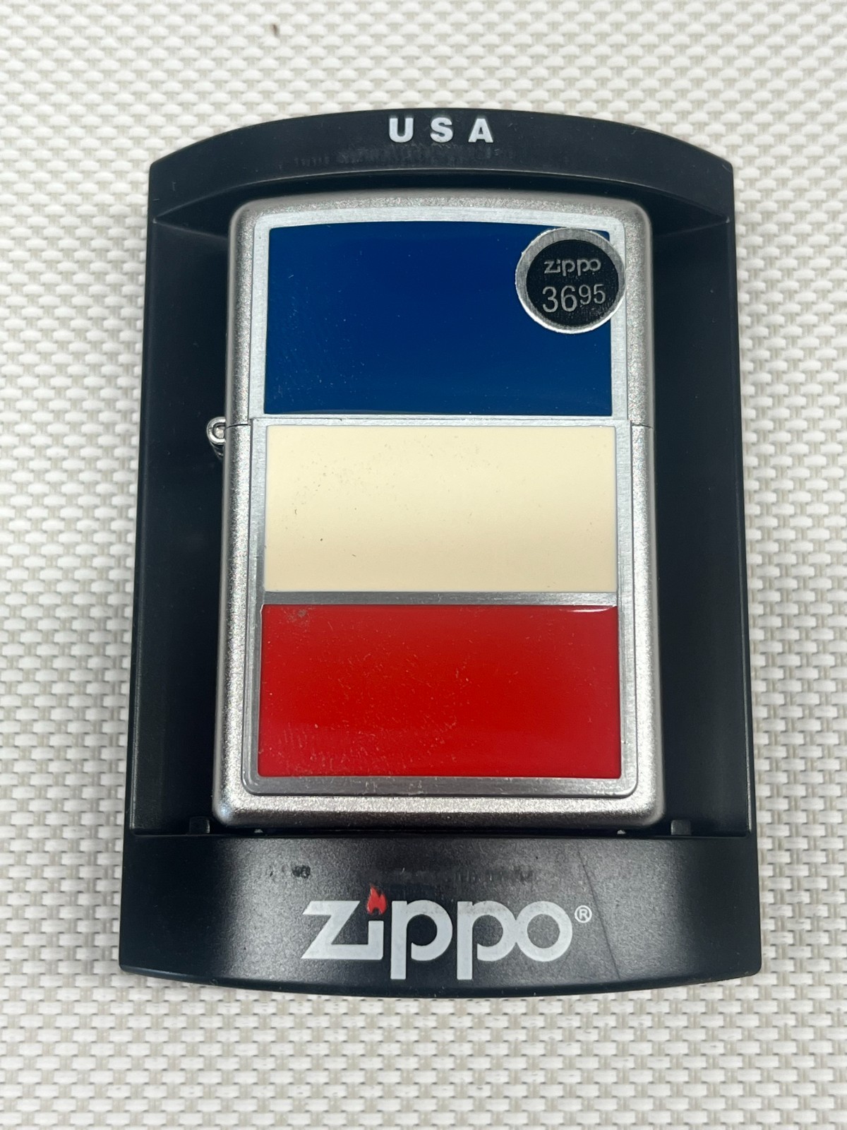 Zippo Lighter „Flag of France“ Unfired Orange Seal