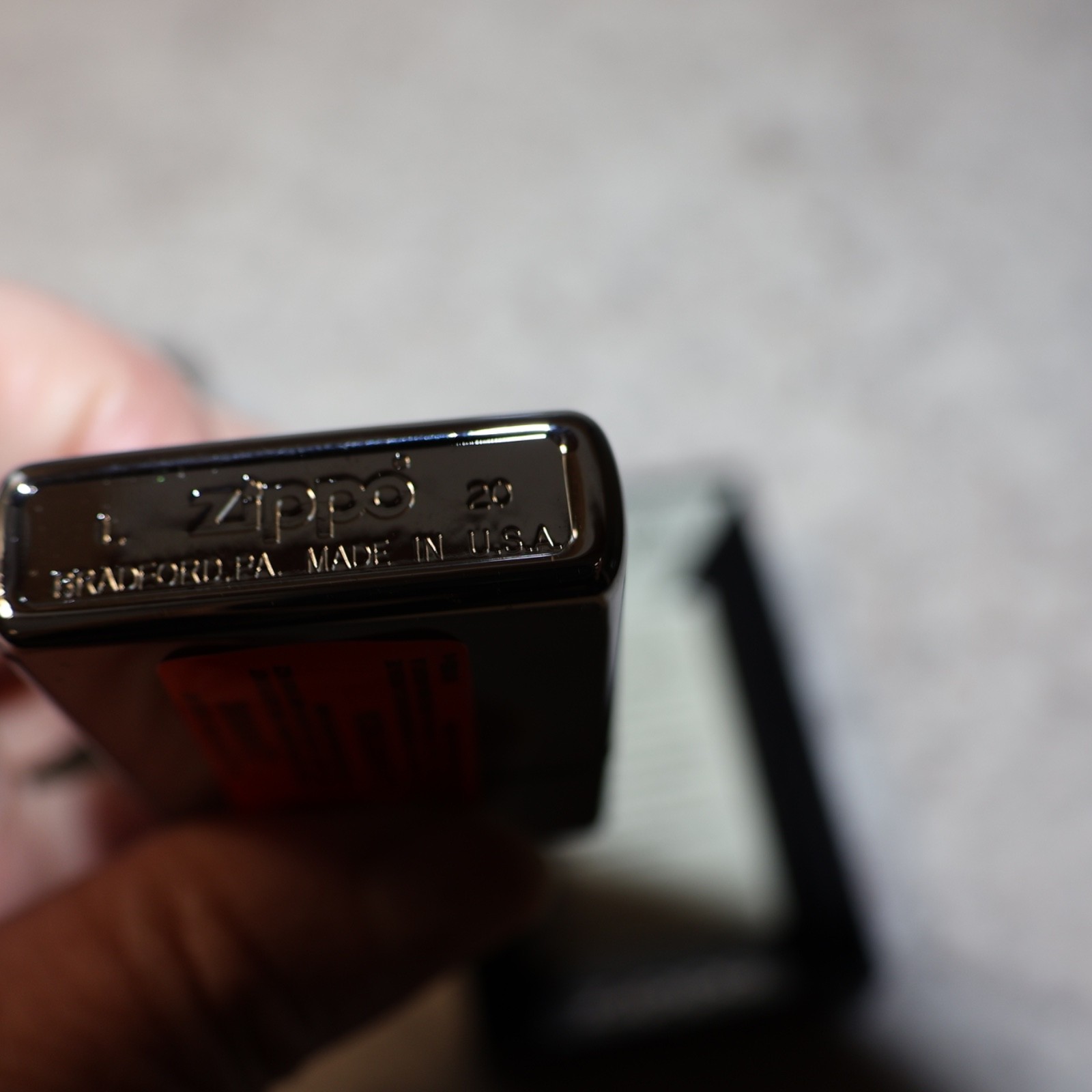 Zippo High Polish Chrome Lighter In Original Box