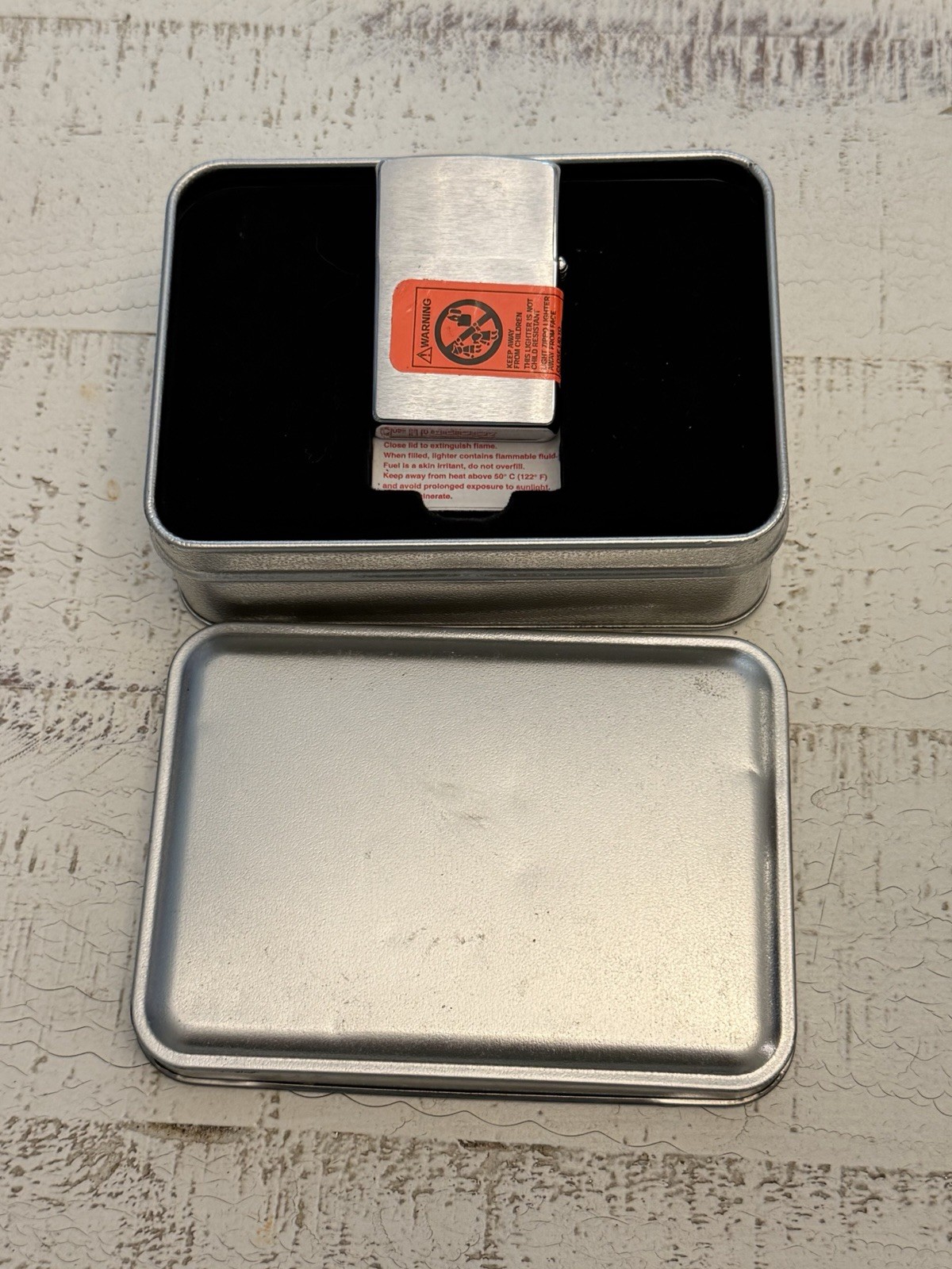 Zippo Lighter With Metal Case Personalized LWR Made In USA