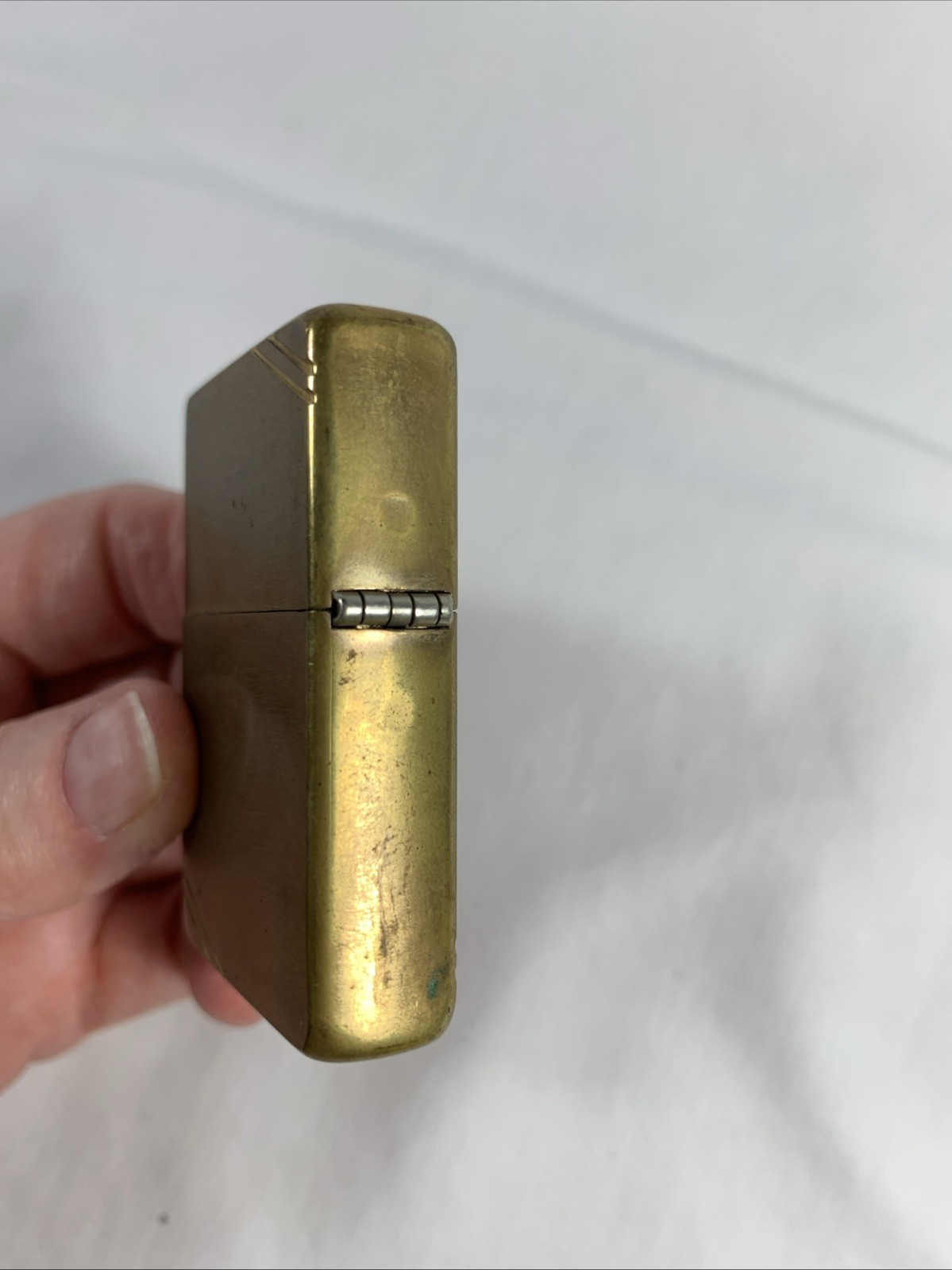 ZIPPO LIGHTER 2012 BRASS ZIPPO PAT. 2032695 (Engraved Always B & B)