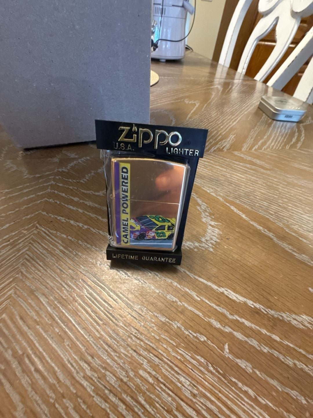 Vintage Zippo NASCAR Camel Powered #23 Smokin‘ Joe’s Racing Brass Lighter