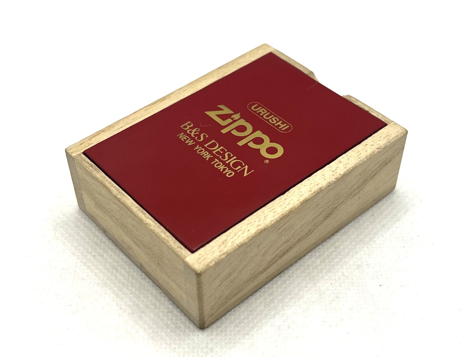 Unused ZIPPO Limited Edition Fisherman Urushi Lacquer Lighter Pink w Wood Box