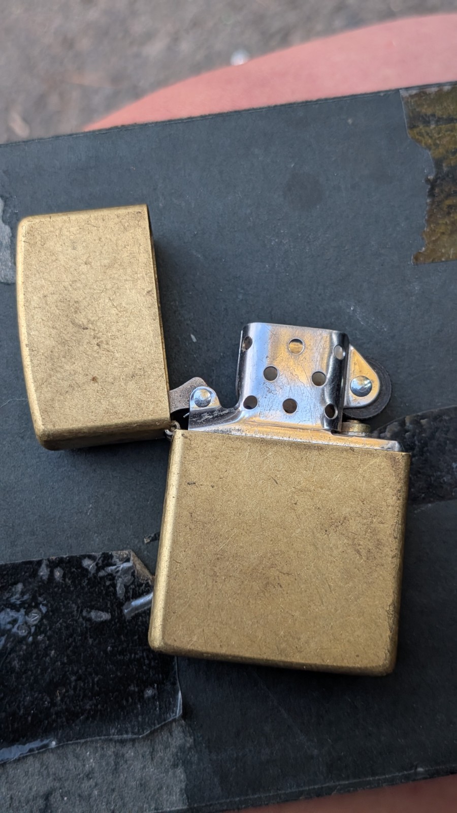 BRASS 5 ZIPPO 25 BRADFORD, PA MADE IN U.S.A USED
