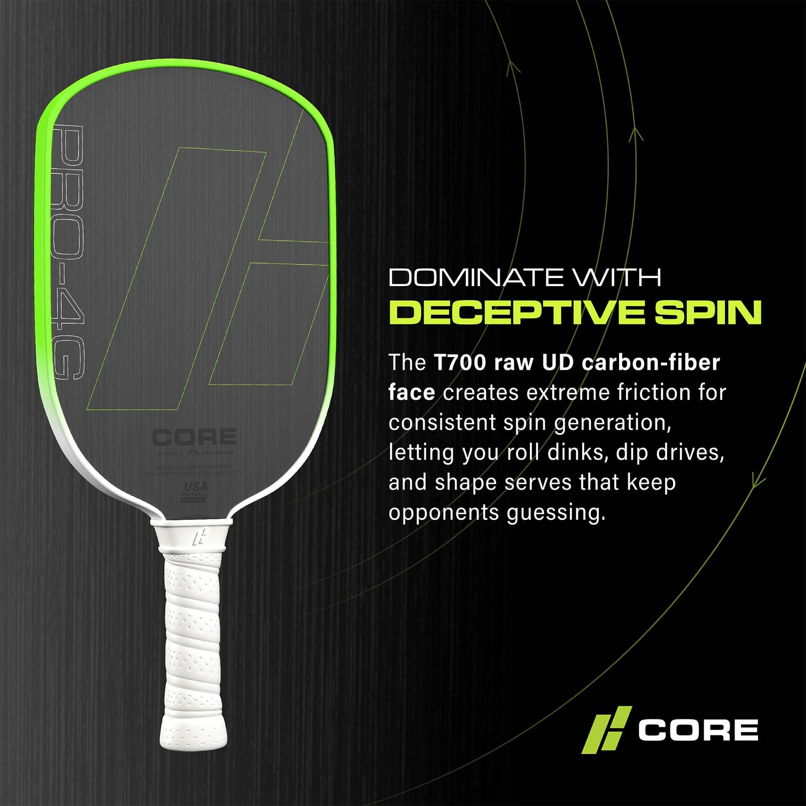 Core Pickleball-Pro4Ggen4 – – Max Control – Raw