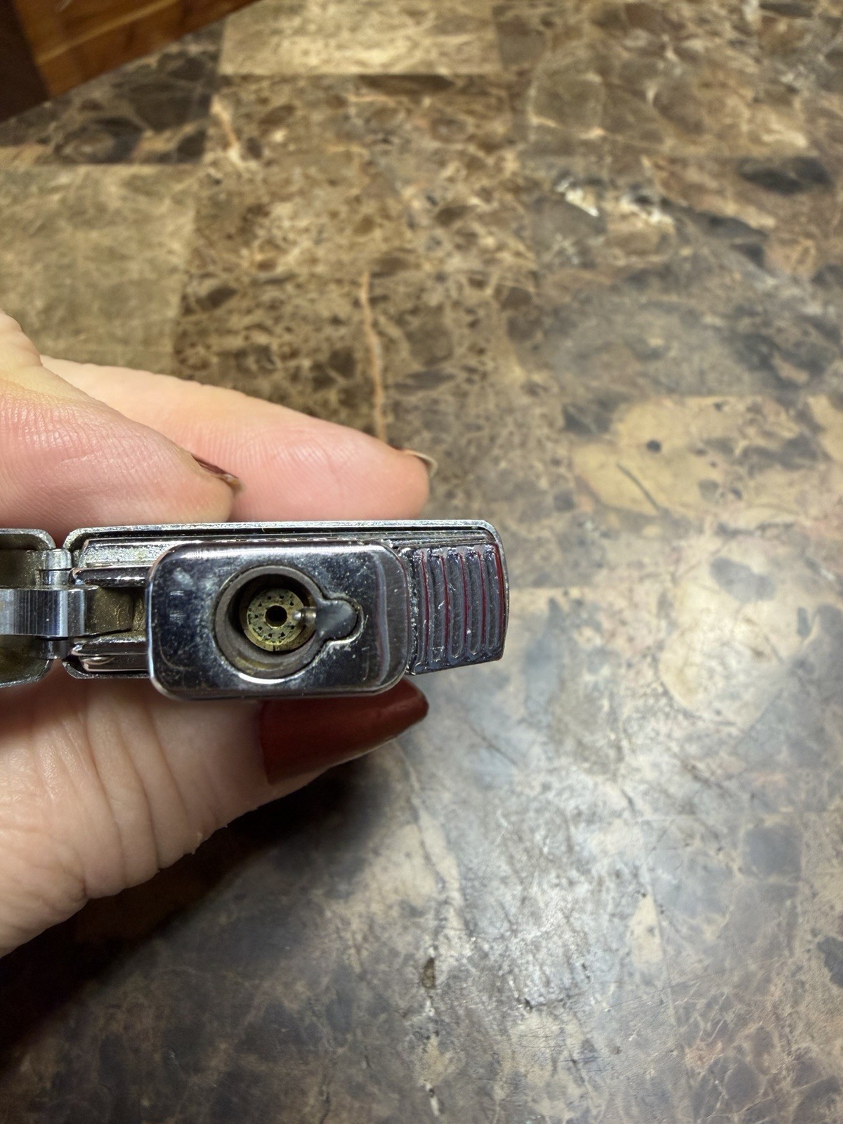 Silver Zippo Butan lighter very nice