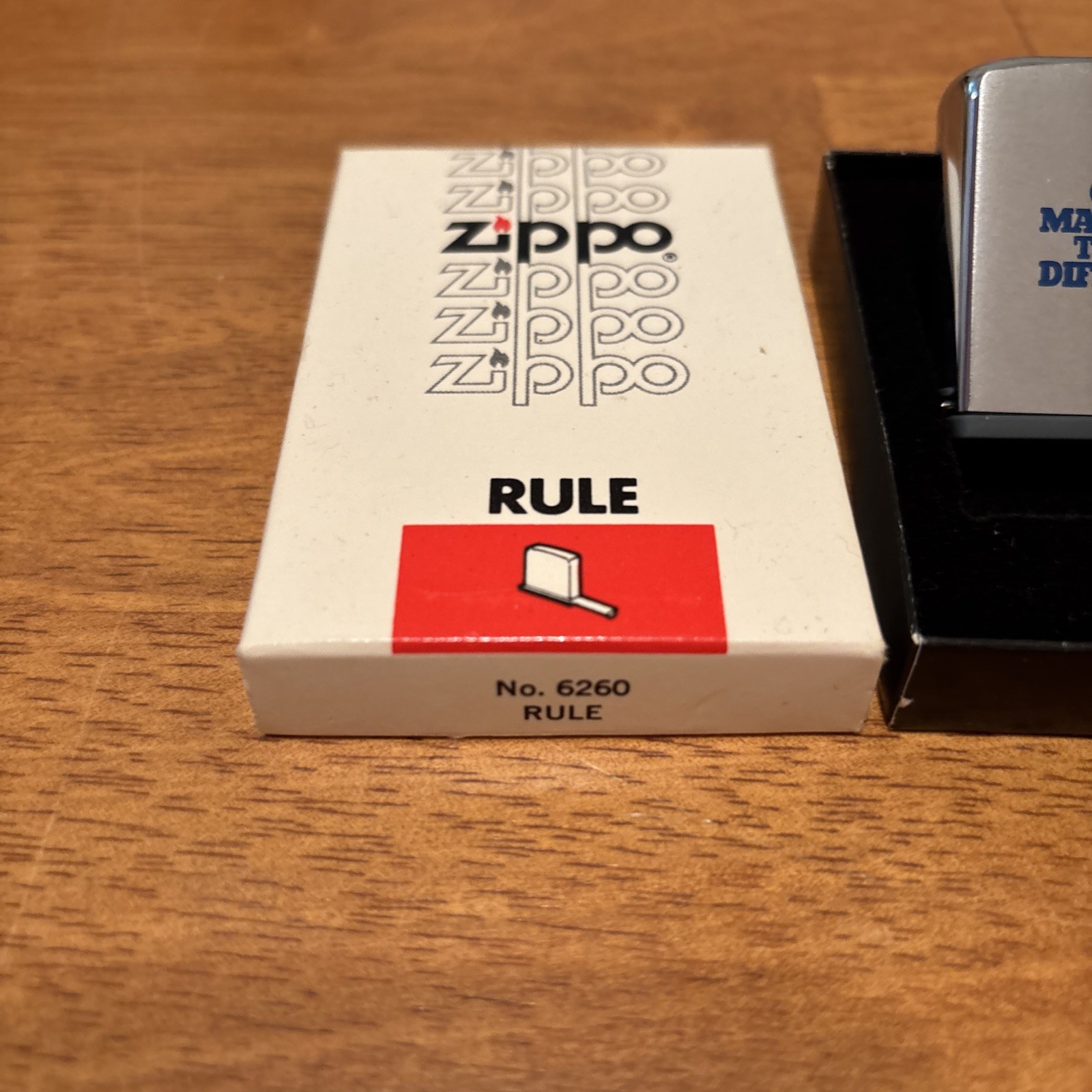New Zippo No. 6260 rule tape measure NJ Bell I Make The Difference Original Box