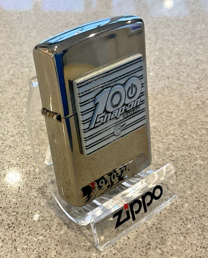 Brand New 2019 ZIPPO Lighter SNAP ON ANNIVERSARY 100 Years (1920-2020) Black Ice