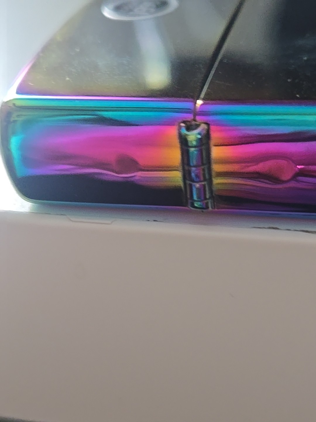 Zippo 2002 Rainbow Iridescent Metallic Spectrum New In Original Box, & Sleeve