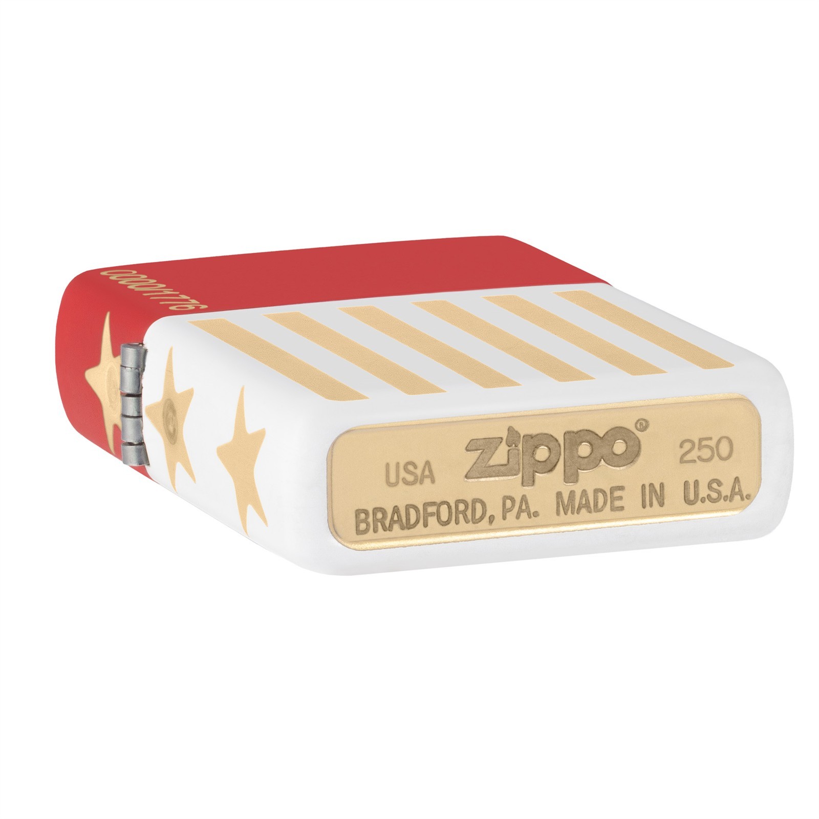 Zippo Lighter: USA 250th Anniversary Collectible, Limited- Red/White Matte 47298